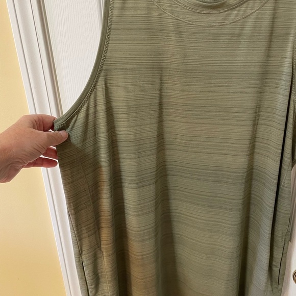 Athleta Tops - Athleta Sleeveless Swing Tank Dress Size 1X Olive Green 🌿 with Pockets